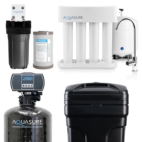 Aquasure 64,000 Grains Whole House Water Filtration Bundle With Pre-Filters