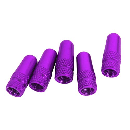 Inzopo 5pcs Bicycle Bike Presta Valve Caps Purple
