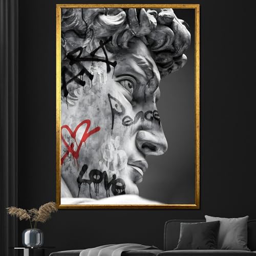 David Graffiti Pop Art Modern Wall Art With Bold Black