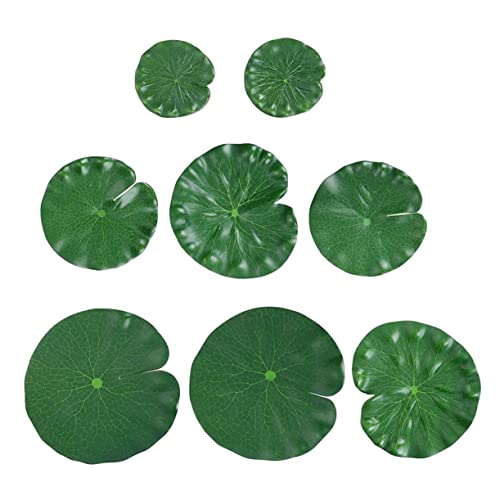 iplusmile 8pièces Nénuphars Artificiels Lot Lotus pour Décoration De Bassin Plantes pour Étang Fournitures pour Bassin
