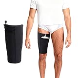 Support pour Sac Urinaire pour Cathéter - Sac de Drainage Ajustable avec Fixation Discrète et Confortable pour Incontinence - Poche Urinaire Respirante pour Jambes - Noir, Taille L