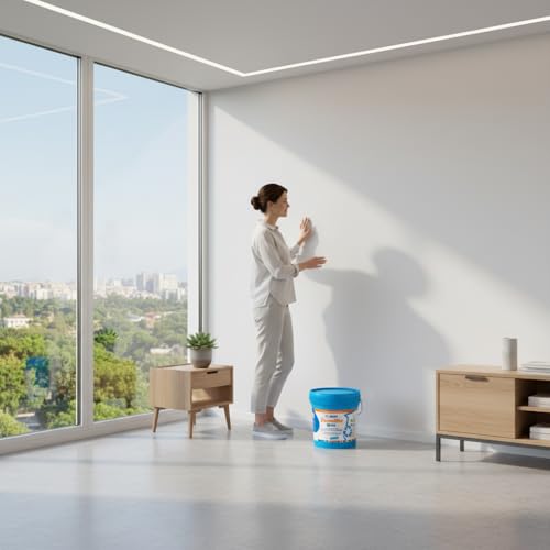Mapei Dursilite Igea, Idropittura Traspirante Antimuffa Per Interni, Bianco, Resistente All'umidità, Opaca, Lavabile, Per Bagni E Cucine (14 Litri) - 3