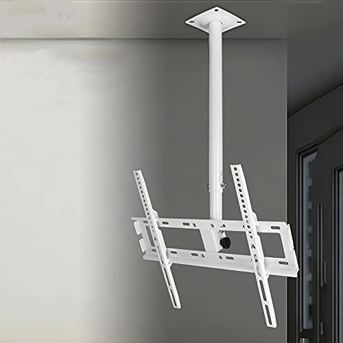 QWAXTRIW TV STANDV Monte de Pared TECOLE TV MONTO DE TV 360 ° Girador e inclinación El Soporte del Techo de Techo Ajustado Most12-32/32-55 Pulgadas LCD Pantalla Plana y TV curvos Blancos,