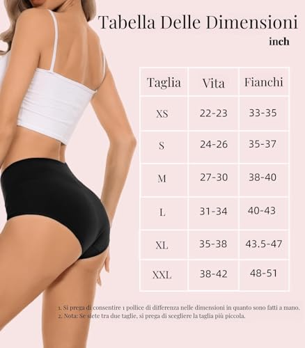 Suufor Mutande Mestruali Donna 60ML, Mutanda Mestruale Ad Alta Assorbenza, Cotone Vita Alta Slip Mestruali Donna (3 Pezzi) Xxl - 7