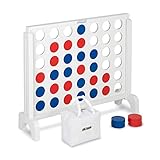 JOYMOR Giant Wooden 4 in a Row Game with Storage Bag, Huge 4 Connect in a Row Family Game Fun for Adults and Kids, 25.5
