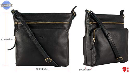 Image of Genuine Leather Crossbody Purse and Handbags - Crossover Bag Over the Shoulder Women | Genuine Leather
