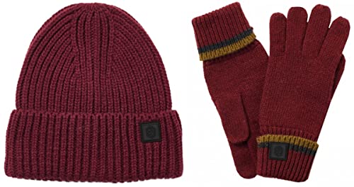 Bonnet en laine homme avec gants assortis Failsworth Kendal Merlot Taille unique