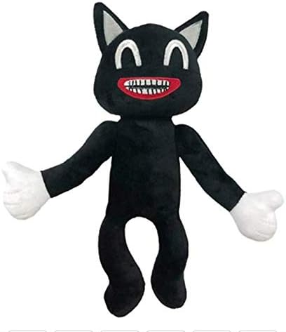Yalt Black 3D cat Plush Toys, Horror Plush Pillows for Children, Boys, Girls, Birthdays, 11. 8 inches. (Black-2)