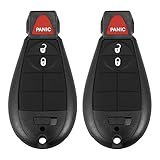 X AUTOHAUX 2pcs 433Mhz Keyless Entry Remote Car Key Fob for Jeep Cherokee 2014-2019 3 Buttons with Door Key 56046953 GQ4-53T