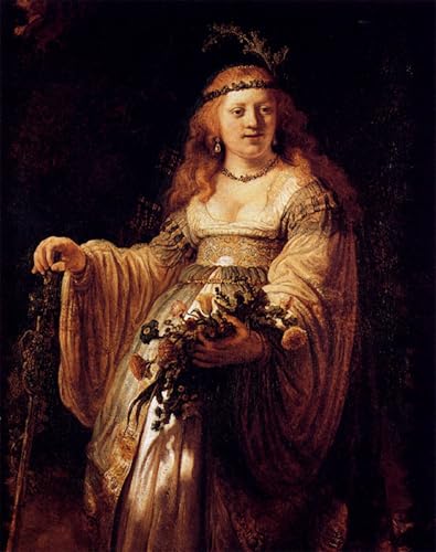 Flore de Rembrandt affiche sur toile 60x90cm pour décoration murale de salon