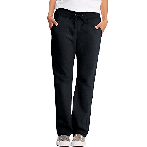 Hanes Womens French Terry Pocket Pant O4677_Black_XL