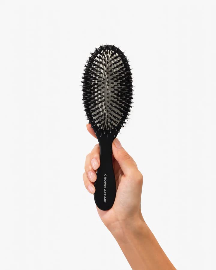 CROWN AFFAIR - The Brush No. 001 - Dual Bristle Brush for Medium to Thick, Straight or Wavy Hair, and for Healthy Scalp and Silky Strands