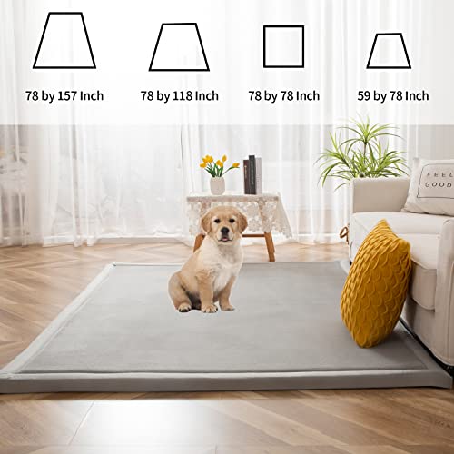 Maxyoyo Grey Coral Velvet Area Rug, Thick Japanese Tatami Mat Living Room Carpet With Non-Slip Backing, Large Solid Color Mat For Bedroom Dormitory Yoga, 59 By 78 Inch #TOP6