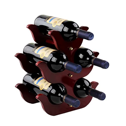Soporte para 5 botellas de vino de madera miniatura 1