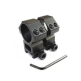 HWZ 1'/30mm Dovetail Scope Mount Rings Medium Profile for 11mm/20mm Dovetail Picatinny (2 Pieces) (30mm,20mm,Hight)