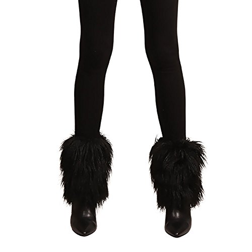 Partybob Damen Fellstulpen (Schwarz) Cover