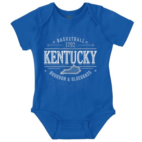 Image of Brisco Brands Kentucky Favorites Bourbon Bluegrass Baby Romper Boys or Girls