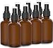 8 Pack Amber Spray Bottles 2oz - [THE PERFECT SPRAY] - Empty Glass Bottles For Cleaning Solutions - Best Refillable MIST SPRAY Pack Perfume Atomizer [2oz]