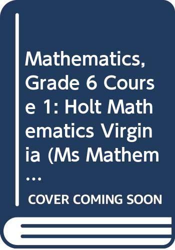 Holt Mathematics Virginia: Student Edition Cour... 0030379776 Book Cover