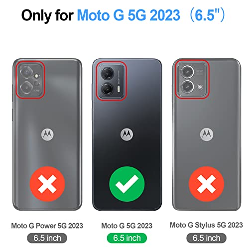 Shieldtop Compatible with Motorola Moto G 5G 2023 Wallet Case with Card Holder,Women Men RFID Blocking PU Leather Phone Case Folio Flip Shockproof TPU Protective Cover Credit Card Slots,Wine Red by Shieldtop - Used condition - Image 7