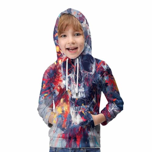 Sweat crâne 3D pour adolescent pull chaud et confortable 10-12Y - 5