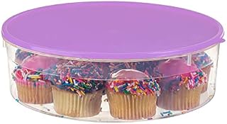 Zilpoo Plastic Pie Carrier with Lid, 10.5”, Cupcake Container, Muffin, Cookies, Cake Holder
