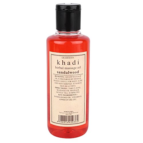Khadi Natural Herbal Ayurvedic Sandalwood Massage Oil For All Skin Types (210 Ml) #TOP1