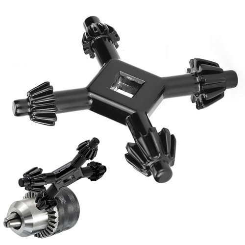 NGUMMS Llave de taladro 4 en 1, Llave de portabrocas de 4 vías | Llave de taladro manual,Llave de taladro manual, llave de taladro, llave manual eléctrica, llave de mandril eléctrica para uso en