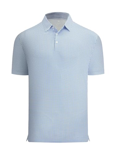 Amazon.com: Damipow Mens Stiff Collar Polo Shirts Short Sleeve