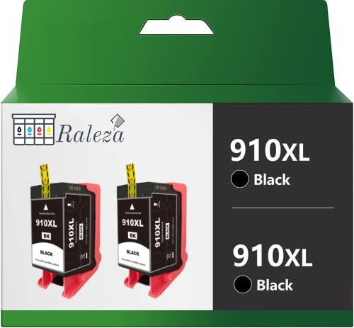 Raleza Compatible 910XL 910 XL Black High Yield Ink Cartridge Replacement for HP OfficeJet 8010, 8010e, 8012e, 8014e, 8015, 8015e, 8018, 8022, 8022e Printers (Black, 2 Pack) -  cmp910xl-2BK