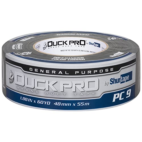 Ruban adhésif Duck Pro Shurtape noir 48mm x 55m pour chantiers