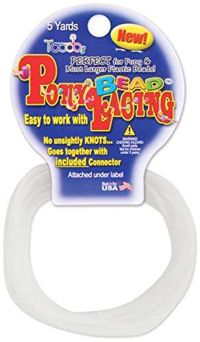 Pepperell Pony Bead Lacing 2mmX5yd Frosted