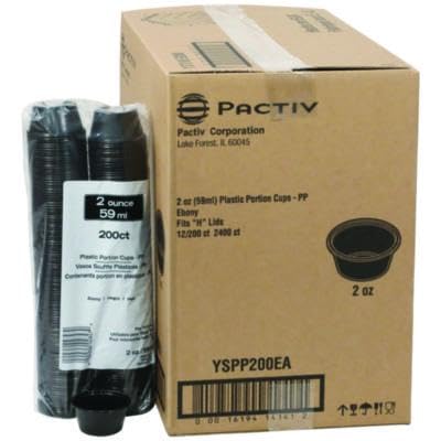 PACTIV PORTION CUP 2OZ BLACK, 2400 CS