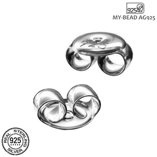 My-Bead 10 paia orecchini perno Argento 925 senza nichel con palla 3mm