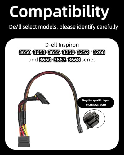 Cable adaptador Mini 6 Pin a Dual SATA 15 Pin miniatura 3