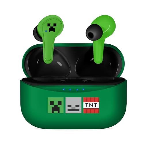 OTL Technologies Auriculares Inalámbricos Minecraft TWS De Color Verde