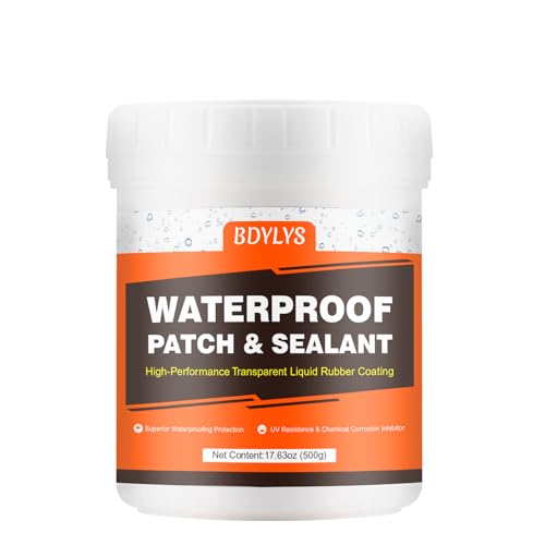 BDYLYS Liquid Waterproof Sealant, Invisible Waterproof Agent, Transparent Leak Repair Adhesive, 17.6 oz Indoor & Outdoor Waterproof Coating, 17.64OZ(500g), cwp-500g