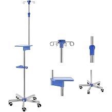 Drip Stand Garter Stand Stainless Steel Movable Height Adjustable Stability Handle Hospital/Home Care B