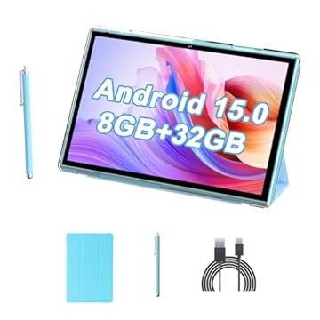 ATOZEE Tablet de 10 polegadas, tablets Android 14 8 GB de RAM, 64 GB de ROM, 1024 GB, expansão, 2 MP, câmera Bluetooth, WiFi-6, tablet de 10,1 polegadas, IPS tela HD de 10 polegadas, tela HD de 6000