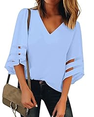 V Neck-light Blue