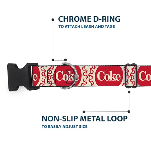 Collier chien Coca-Cola large et robuste pour stopper la pression au cou