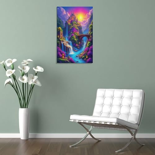 Décoration murale image sur toile paysage féerique chambre 40x60 - 5