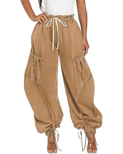 Jean large pour femmes à taille élastique idéal pour un look streetwear quotidien