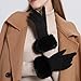 bawilom Winter Warm Gloves Faux Fur Sherpa Lined Gloves for Women - Fashion Soft Windproof Plush Glove for Cold Weather