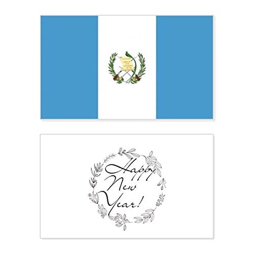 Tarjeta de Guatemala para Año Nuevo: un mensaje conmemorativo con la bandera nacional