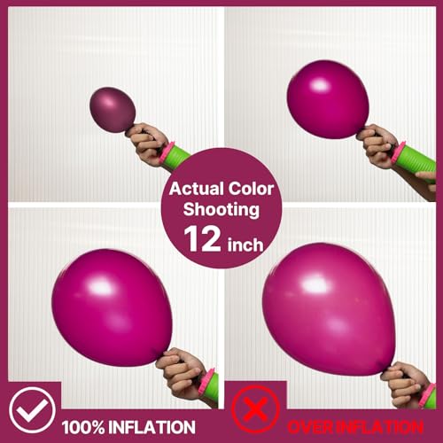 Image of PartyWoo Dark Purple Balloons 50 pcs 12 Inch Pearl Grape Plum Shades Balloons for Birthday Gender Reveal Baby Shower Anniversary Graduation Wedding Party Decorations Purple-Z07