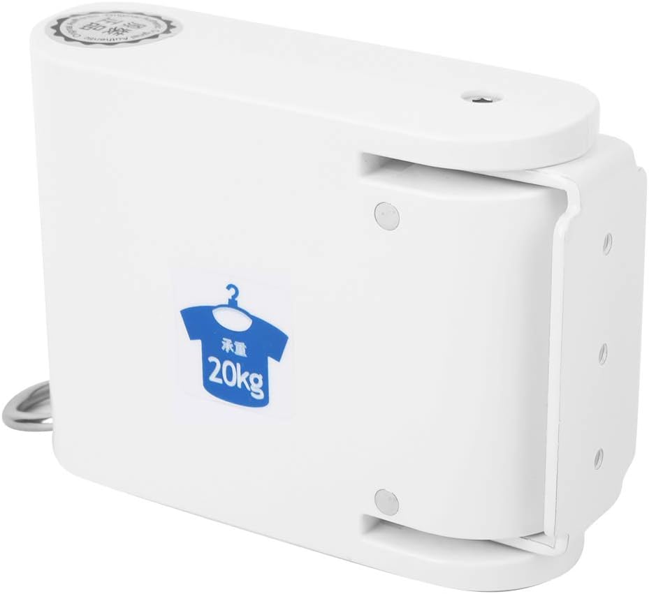 Retractable Clothesline Wall Mounted, ABS Plastic, Telescopic Extendable up to 4m/20kg for Bathrooms, Balconies, Terraces