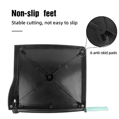 Cortador de papel de 30,48 cm, cabo ergonômico com lâmina de aço, antiderrapante, aparador de papel