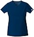Cherokee Women's Workwear Scrubs Core Stretch Jr. Fit V-Neck Top, Navy, Medium