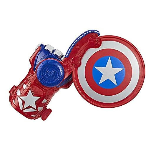 Power Moves Marvel Avengers Captain America Shield Sling Kids Roleplay, Black